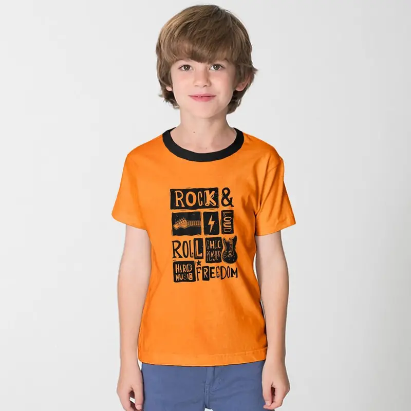 Polo Republica Rock & Roll Kids' Ringer T-Shirt – Edgy Musical-Themed Top 1
