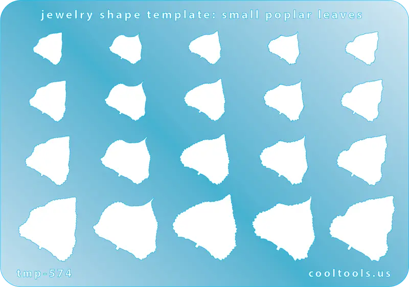 Poplar Leaf Jewelry Template – Miniature Nature-Inspired Shape 1