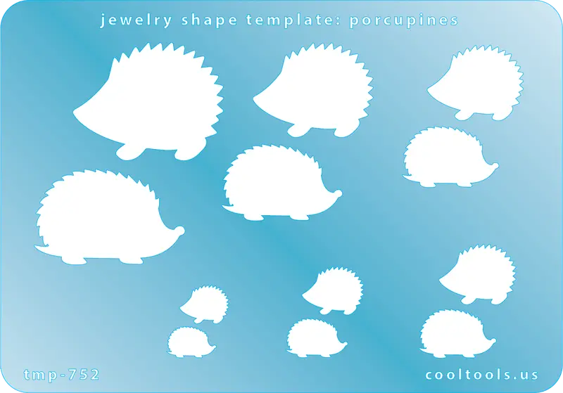 Porcupine Silhouette Jewelry Cutting Template 1