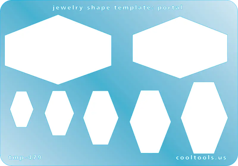 Portal-Inspired Jewelry Shape Template – Fantasy-Themed Metal Clay Cutter 1