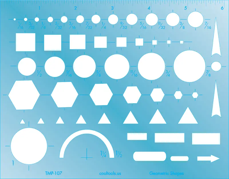 Precision Geometric Stencil Template For Crafts & Design 1