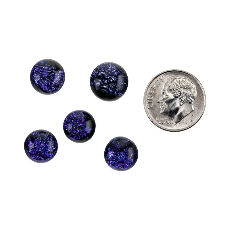 Purple Dichroic Round Cabochons – Multi-Angle Color-Shifting Effect 1