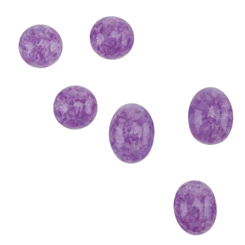 Purple Speckle Colored Glass Cabochon – Handcrafted Dome-Shaped Jewelry Stone 1