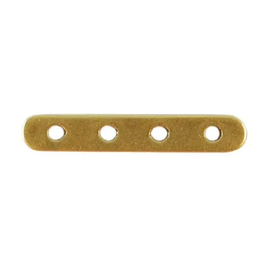 Quadruple-Strand Bronze Bar Spacer – 3Mm × 17Mm (2-Pack) 1