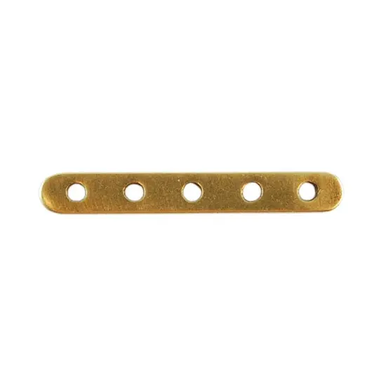 Quintuple-Strand Bronze Bar Spacer – 3Mm × 20Mm (2-Pack) 1