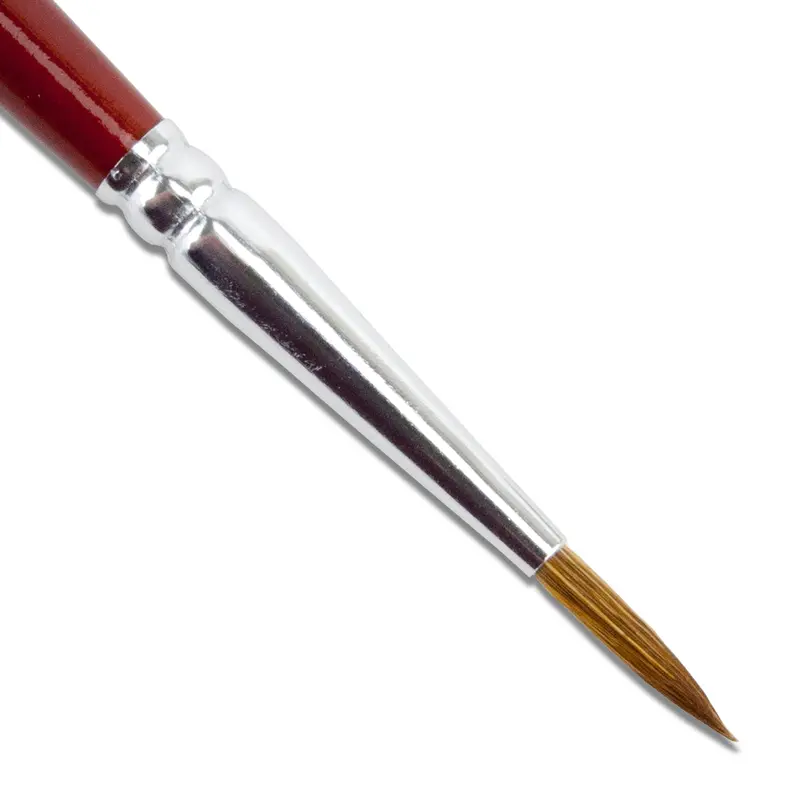 Red Sable Watercolor Or Paste Brush – Size #5 Balanced Tip 1