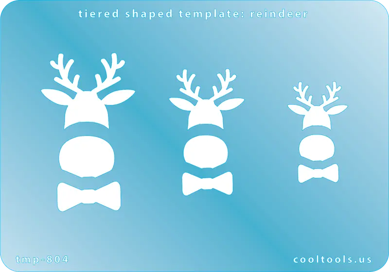 Reindeer Tiered Shaped Template For Holiday Craft Layouts 1