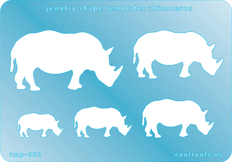 Rhinoceros Silhouette Jewelry Template 1