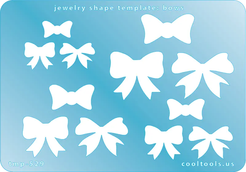 Ribbon Bow Jewelry Template – Decorative Knot Silhouette 1