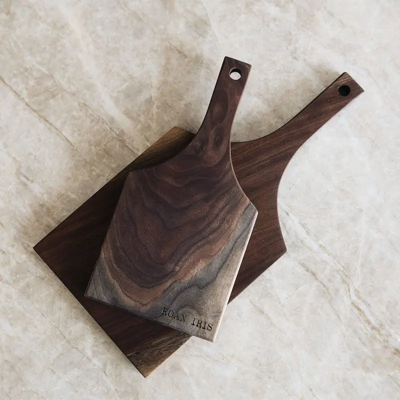 Roan Iris Walnut Serving Board With Natural Edge 1