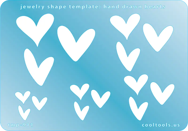 Romantic Jewelry Template – Hand-Drawn Heart Shapes 1
