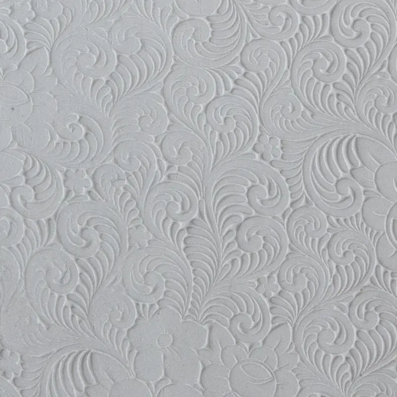 Roses And Swirls 3D Embossed Texture Tile 1
