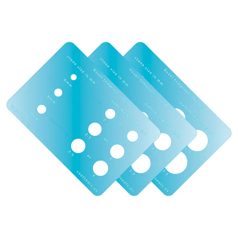 Round-Cut Bezel Template Set For Ring And Pendant Work 1