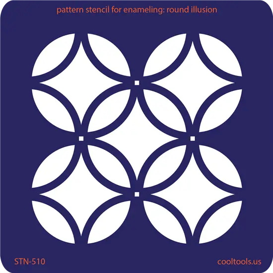 Round Illusion Enameling Stencil For Optical And Dimensional Effects 1