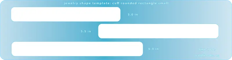 Rounded Rectangle Cuff Template – Compact Jewelry Design Stencil For Beginners 1