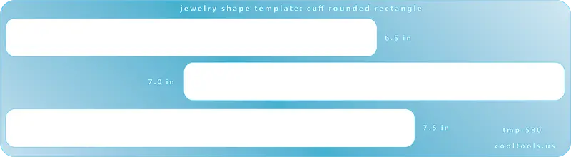 Rounded Rectangle Cuff Template For Bracelet Design 1