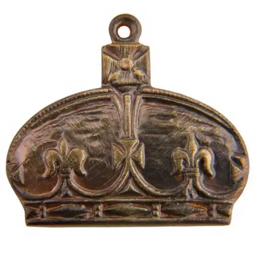 Royal Crown Brass Charm Set – Pack Of 2 Decorative Metal Embellishments 1