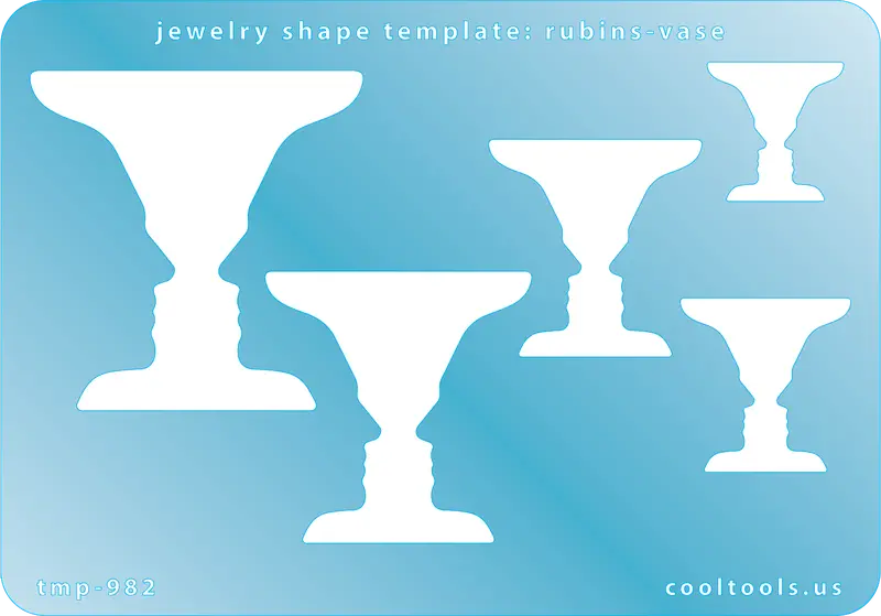 Rubins-Vase Jewelry Template – Artistic Vessel-Shaped Outline 1