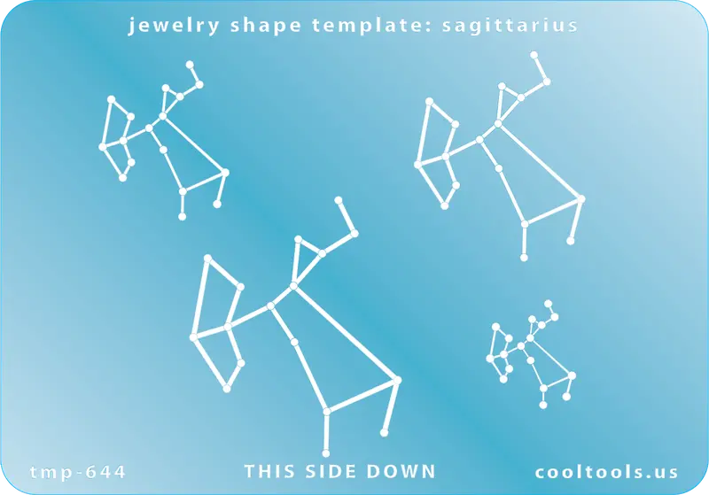 Sagittarius Zodiac Jewelry Template – Constellation-Inspired Shape 1