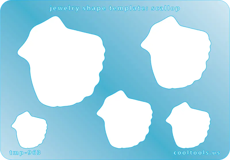 Scallop Shell Jewelry Shape Template 1