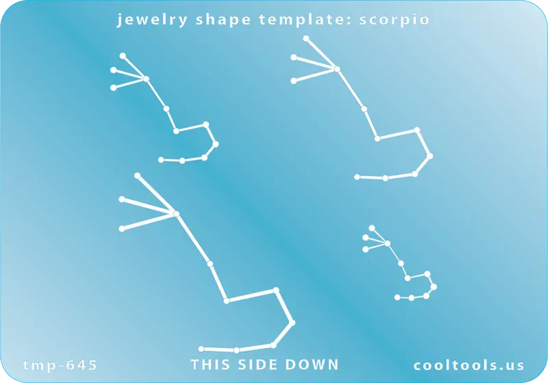 Scorpio Zodiac Jewelry Template – Celestial Symbol Cutout 1