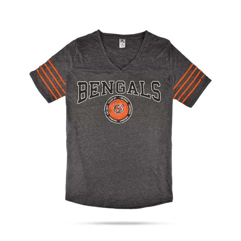 Sdnl Bengals Cincinnati Women'S V-Neck Short-Sleeve T-Shirt – Fan-Favorite Casual Wear 1