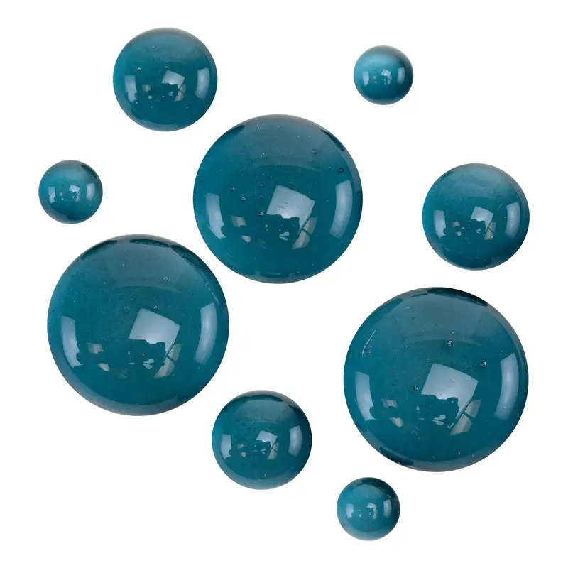 Sea Blue Round Glass Cabochon For Jewelry Making 1