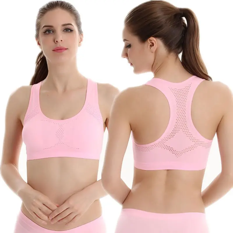 Seamless Sweat-Wicking Padded Sports Bra 1