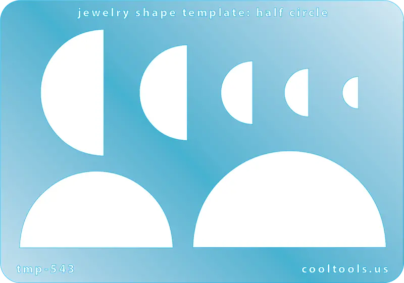 Semi-Circular Jewelry Template – Smooth Half-Moon Shape 1
