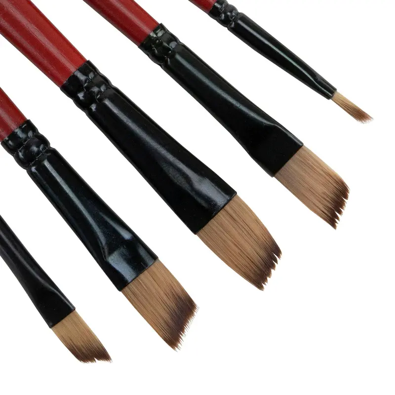 Set Of 5 Wooden Detail Brushes For Precision Craft Work 1
