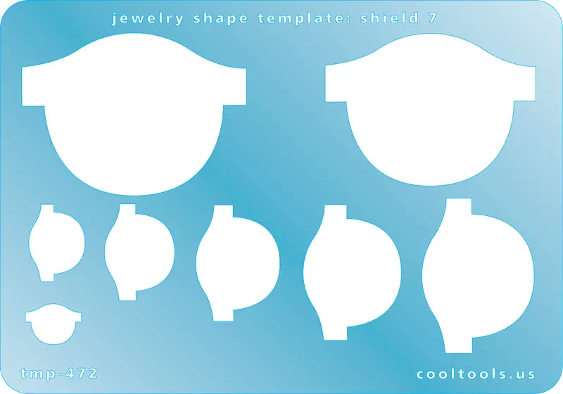 Seven-Point Shield Jewelry Template – Heraldic Design Stencil For Pendants 1