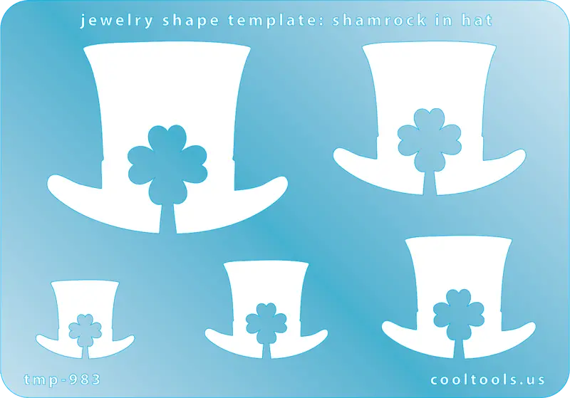 Shamrock In Hat Jewelry Template – Playful Themed Silhouette 1