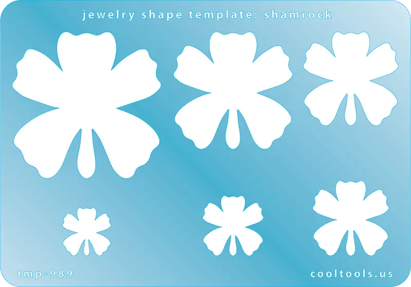 Shamrock Jewelry Template – Three-Leaf Clover Silhouette 1