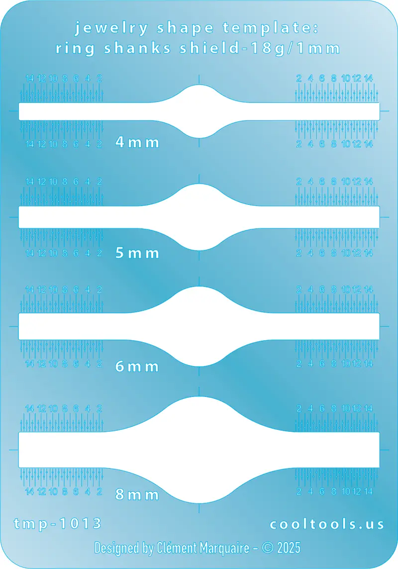 Shield-Profile Ring Shank Template 1