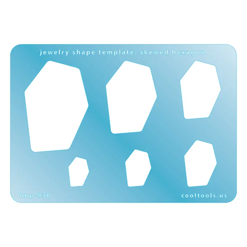 Skewed Hexagon Jewelry Shape Template 1