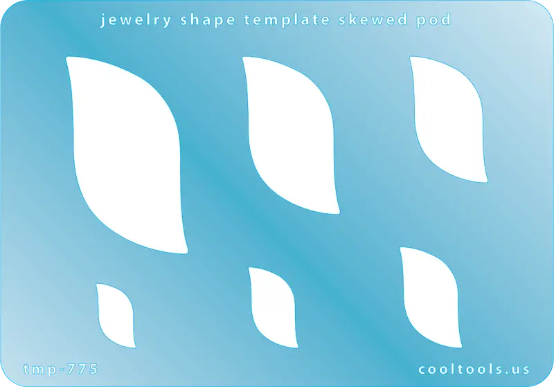Skewed Pod Jewelry Stencil For Organic And Asymmetrical Creations 1