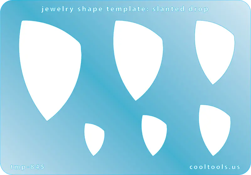 Slanted Drop Jewelry Shape Template For Modern Asymmetry 1