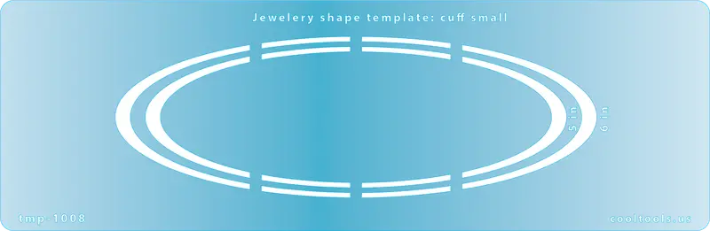 Small Cuff Template – Flat Metal Or Leather Bracelet Cutting Guide 1