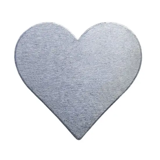 Small Nickel Heart Charm – 3/4 Inch – Pack Of 6 1