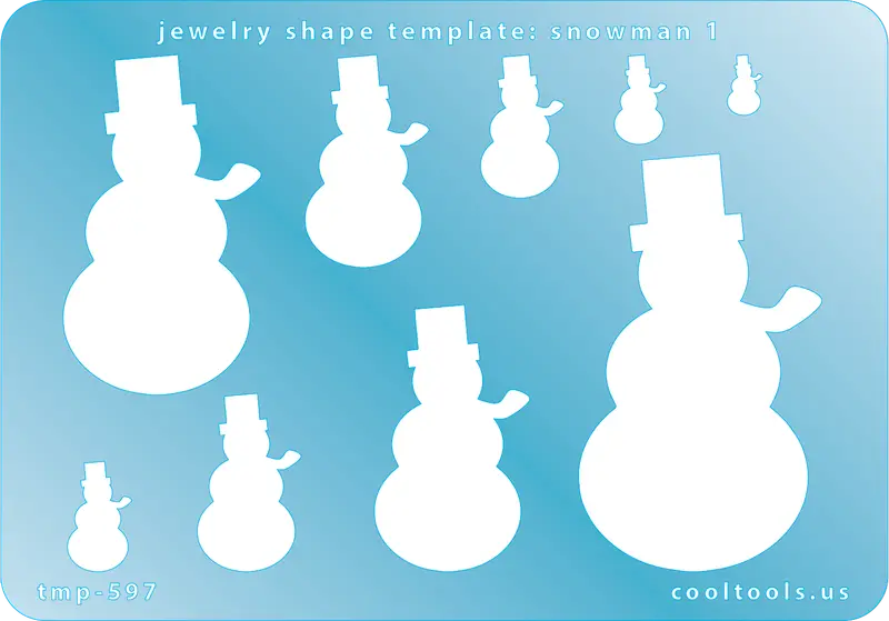 Snowman 1 Holiday Jewelry Template 1