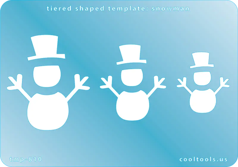 Snowman Tiered Shaped Template For Winter-Themed Crafts 1