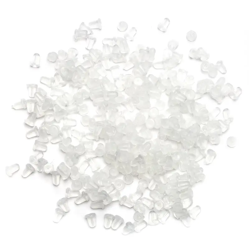 Soft Clear Plastic Ear Nuts – Safety Stopper Pack (200 Pcs) 1