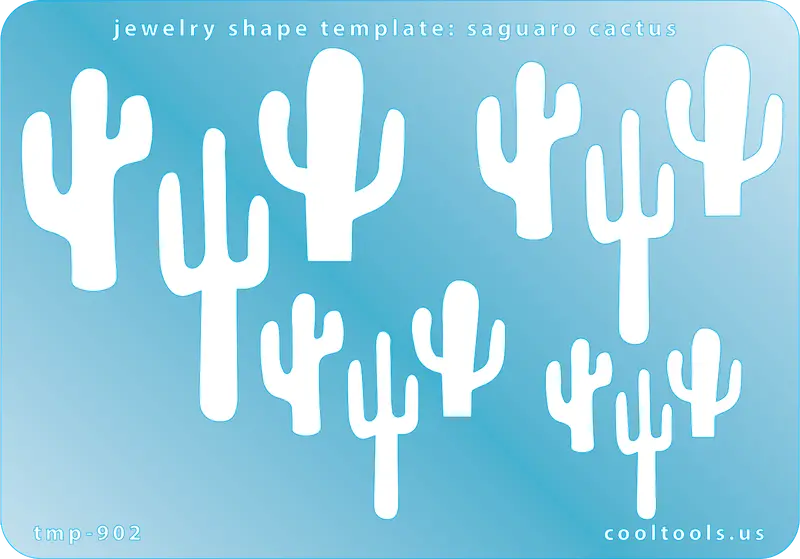 Southwest-Inspired Jewelry Template – Saguaro Cactus Outline 1