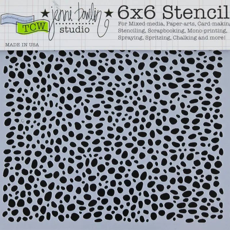 Spotted Pattern Design Stencil For Textured Surface Decoration 1