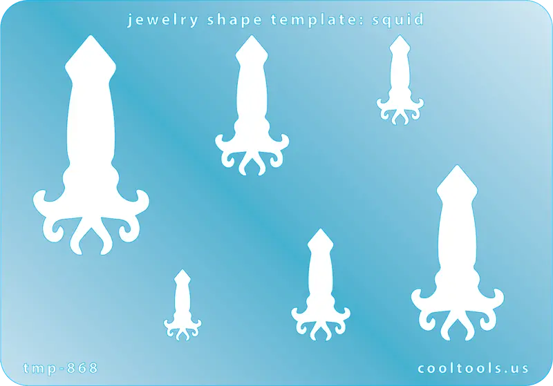 Squid-Inspired Jewelry Shape Template 1