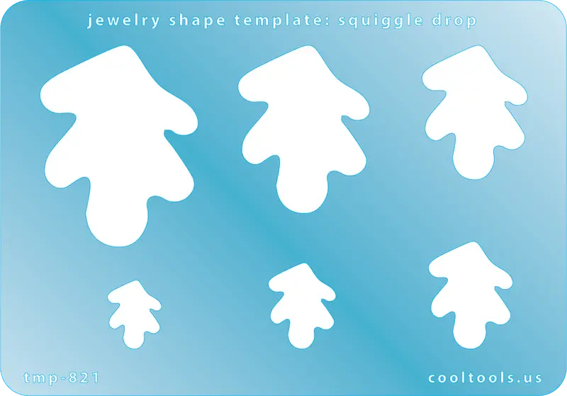 Squiggle Drop Jewelry Template – Expressive Hand-Drawn Pendant 1