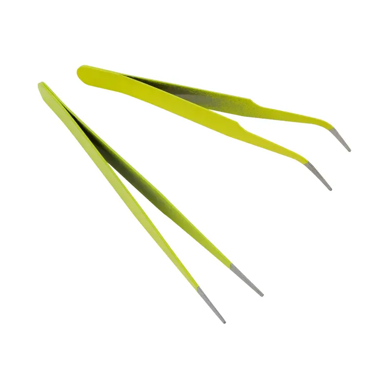 Stainless Steel Tweezer Set – Straight And Bent Tip For Precision Craftwork 1