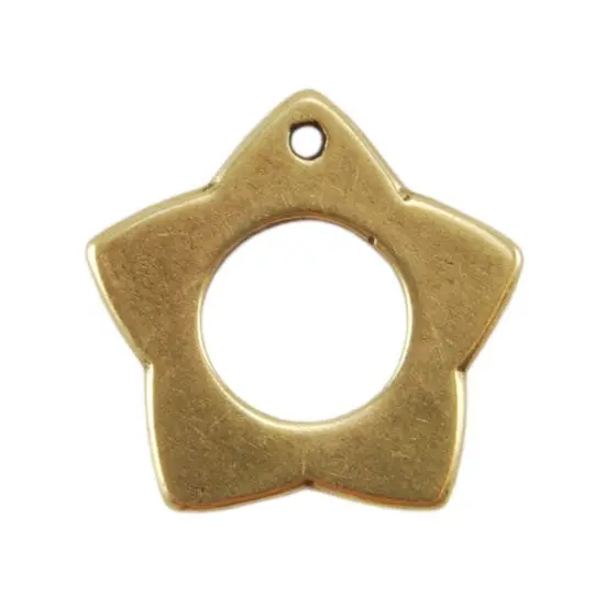 Star-Shaped Bronze Charm – 14Mm (Single Piece) 1
