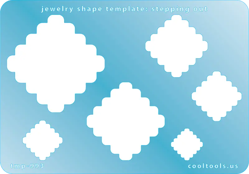 Stepping Out Jewelry Template – Asymmetrical Outline Pattern 1