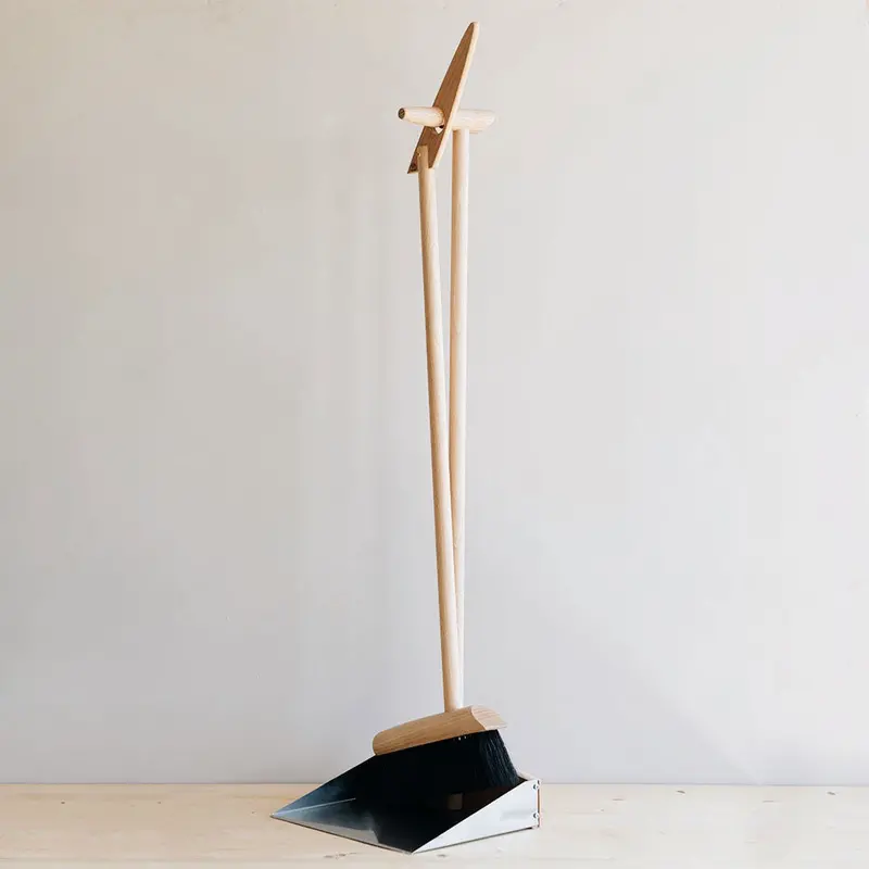 Sturdy Standing Metal Dustpan And Broom Combo 1